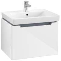 Villeroy & Boch Subway 2.0 587mm Bathroom Vanity Unit 1 Drawer Glossy White