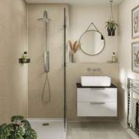 Multipanel Valmasino Marble Large Tile Effect Shower Board