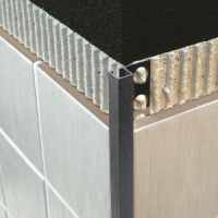 Genesis 8mm Bright Silver Aluminium Pro Quadrant Edge Tile Trim 2.5m