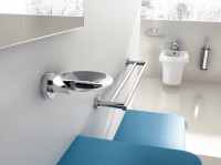 Tecno Project Chrome Toilet Roll Holder with Flap - Origins Living