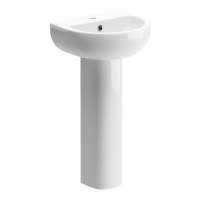 Termond 450 x 400mm 1 Tap Hole Basin & Full Pedestal