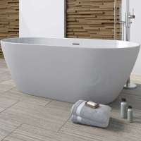 Clearwater Uno 1550 x 725 Clear Stone Freestanding Bath