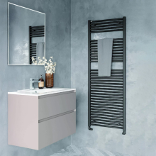 Hugo2 600 x 800mm Electric Towel Radiator - Anthracite - High Heat Output - Tissino