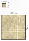 Abacus Travertine Marble Rectangle Mosaic Mixed Colour Sheet 30 x 30cm Box of 5