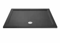 Nuie Pearlstone 1400 x 800 Slate Grey Rectangle Shower Tray