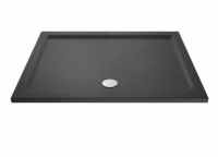 Nuie Pearlstone 1600 x 900 Slate Grey Rectangle Shower Tray