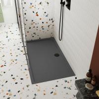 Nuie Pearlstone 1600 x 760 Slate Grey Rectangle Shower Tray