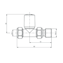 Reina Portland Straight Radiator Valves - Anthracite - VLV-PRT/SA