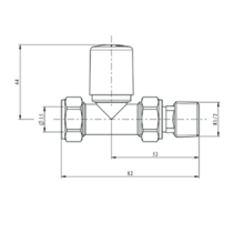 Scudo Brushed Brass Angled Radiator Valves