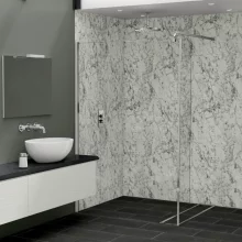 Nuance Turin Marble Ultramatt Waterproof Shower Panel by Bushboard