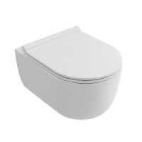 Velino Short Projection Rimless Wall Hung Pan including Soft Close Seat - Tissino