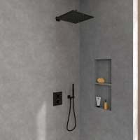 Villeroy & Boch Complete Concealed Shower Set Square Matt Black