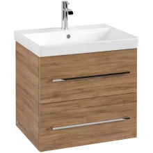 Villeroy & Boch Avento 580mm Oak Kansas Wall Hung Vanity Unit & Basin