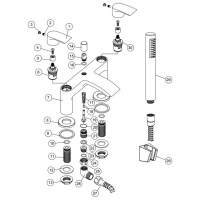 RAK Washington Exposed Thermostatic Shower Column with Fixed Head and Bath Spout