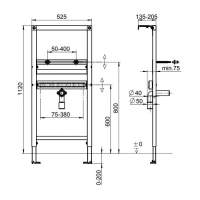 Easi Plan Modular Basin Fixing Frame - White