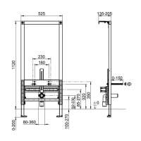 Villeroy & Boch Viconnect Slimline Concealed Cistern - In Wall 1180mm