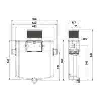 Villeroy & Boch Vipro Wall Mounted WC Frame & Chrome Press Panel 1120mm