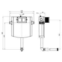 Abacus Easi-Plan Concealed Dual Flush Cistern 980mm