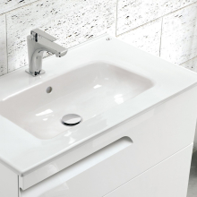 VitrA Ecora 900mm 2-Drawer Washbasin Unit - Gloss White