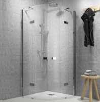 Vodas 8 Stella 900 Frameless Hinge Door Quadrant Shower Enclosure - Silver