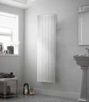 Vela 600 x 1096mm Aluminium Designer Radiator White Matt - DQ Heating