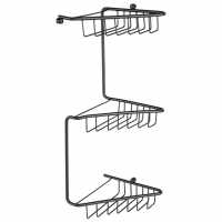 Forest 3-Tier Corner Shower Caddy - Black