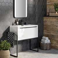 Scudo Bella 500 Matt Grey Wall Hung Vanity