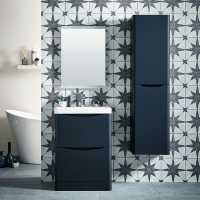 Bali 300mm 2 Door Tall Unit - Grey Ash