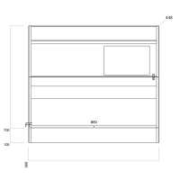 Bali 300mm 2 Door Tall Unit - Satin White Ash