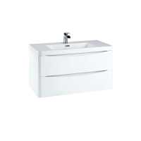 Scudo Bella 900 Gloss White Wall Hung Vanity