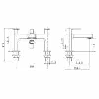 Idegem Bath Shower Mixer with Bracket