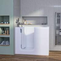 Mantaleda Calypso  (1675 x 850/750mm) Walk-in Shower Bath  Including Front Panel