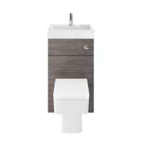 Athena Vault 2 in 1 WC and Brown Grey Avola Vanity Unit with Basin 500mm
