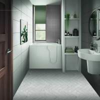 Mantaleda Larimar  (1670 x 850/700mm) Walk-in Shower Bath Including Front Panel