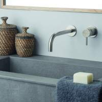 Abacus Iso Pro Concealed Wall Mounted Basin Mixer - Brushed Nickel