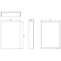 600mm Bosini 2-Door Mirrored Bathroom Cabinet - Eastbrook