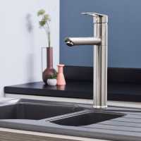 Jeroni Horizontal Copper Kitchen Mixer Tap - 1 Handle Square - Francis Pegler