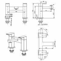 Abacus Ki Brushed Bronze Bath Mixer Tap