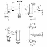 Vema Lys Chrome Deck Mounted Bath Filler Tap (DITB2142)