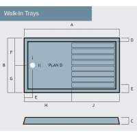 Vantage 2000 Brushed Brass Sliding Shower Door 1200mm - Easy Clean