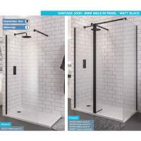Sommer 700mm Wetroom Glass Panel Silver Profile