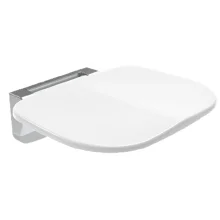 Wall Mounted White Fold Down Shower Seat - Euroshowers