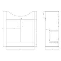 Watervale 550mm Vanity Unit And Close Coupled Toilet