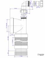 McAlpine Straight Flexible WC Connector Short 100mm to 160mm WC-F18R