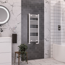 Eastbrook Wendover 800 x 750mm White Curved Towel Radiator