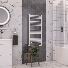 Eastbrook Wendover 1000 x 400mm White Curved Towel Radiator