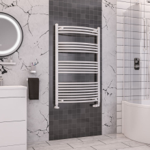 Eastbrook Wendover 800 x 400mm White Curved Towel Radiator