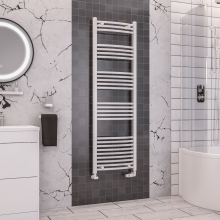 Eastbrook Wendover 1600 x 400mm White Curved Towel Radiator