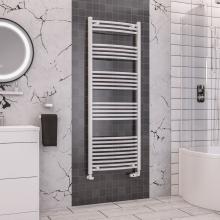 Eastbrook Wendover 1000 x 400mm White Curved Towel Radiator