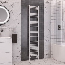 Eastbrook Wendover 1000 x 500mm White Curved Towel Radiator